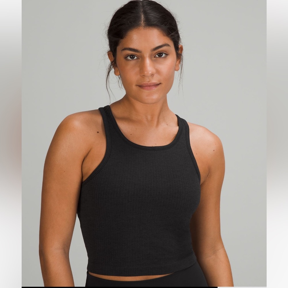 Ebb to Street Racerback Crop Tank Black Size 10